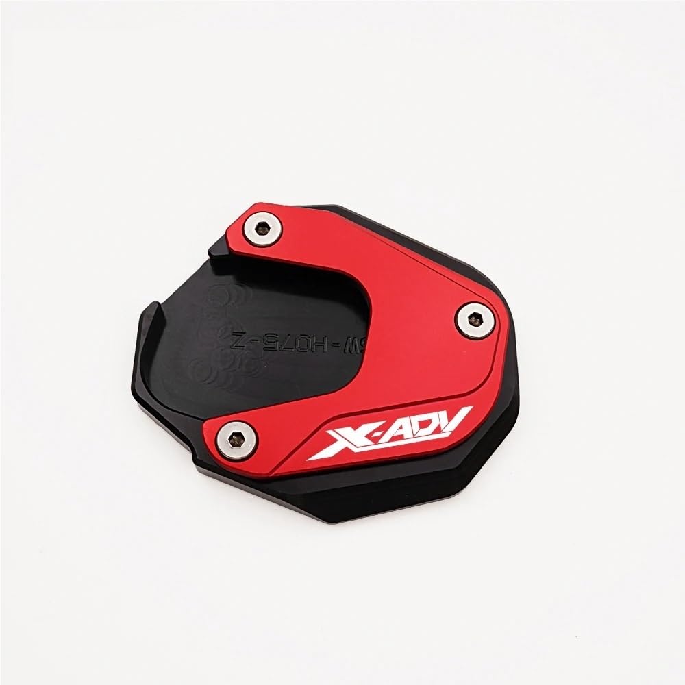 Seitenständer-Stützplatte Für H&ONDA X ADV XADV X-ADV 750 XADV750 2021 2022 2023 2024 CNC Motorrad Ständer Seite Stehen Verlängerung Pad Vergrößerungs Platte(Red) von TTADINUDD