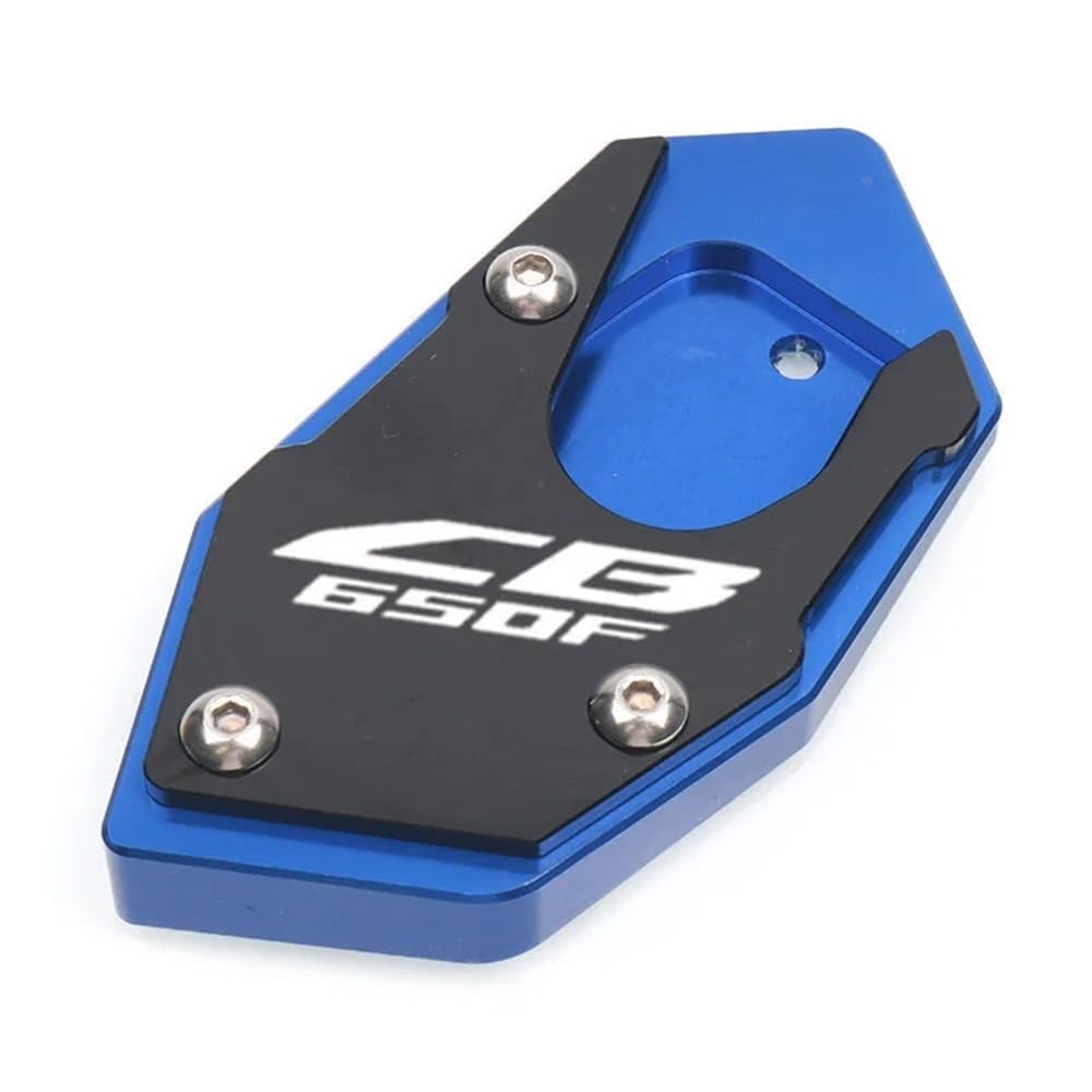 Ständerverlängerungspolster Für CBR650R CB650R CBR650F CB650F Motorrad CNC Kickstand Fuß Seitenständer Verlängerung Pad Stützplatte Vergrößern Ständer(CB650F-Blue) von TTADINUDD