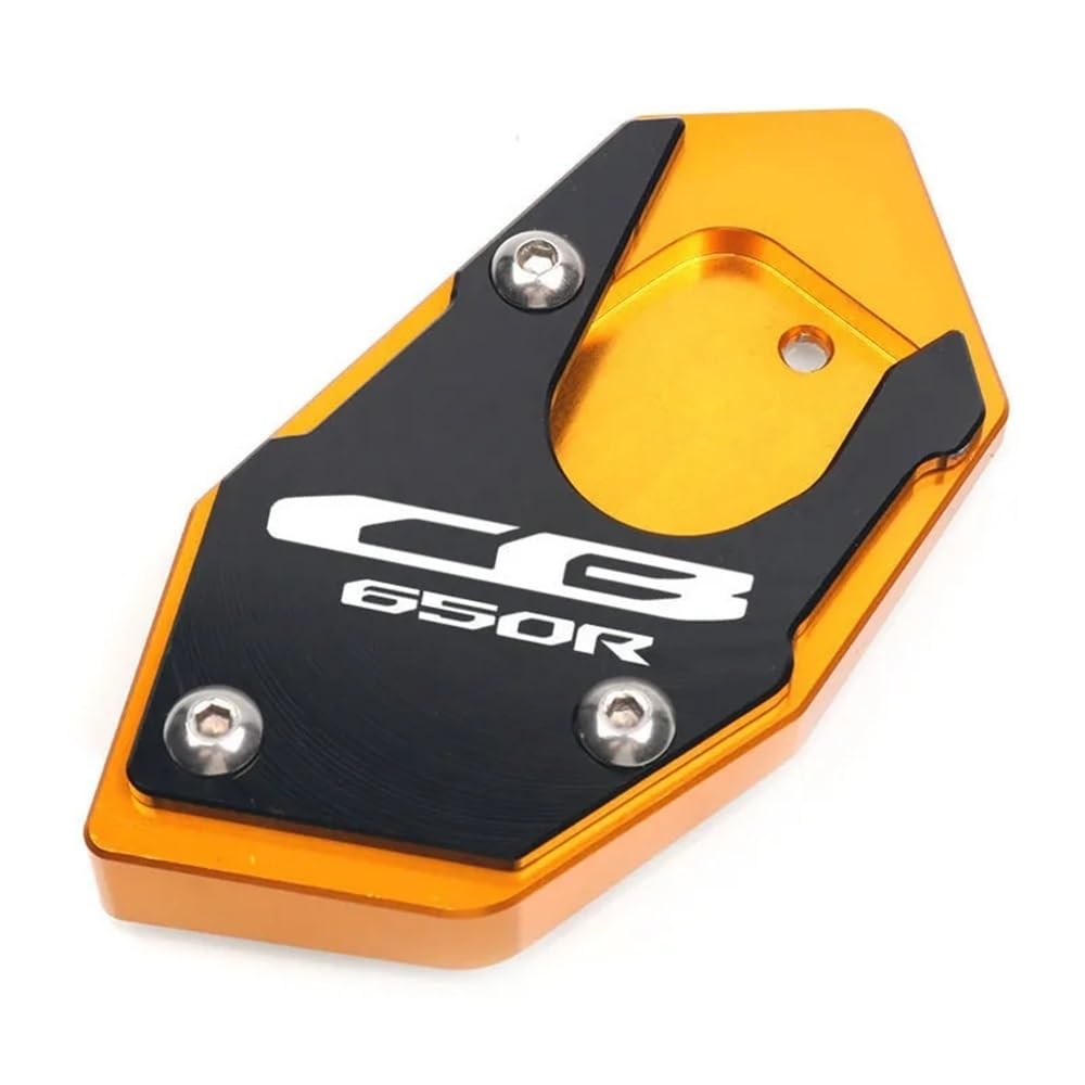 Ständerverlängerungspolster Für CBR650R CB650R CBR650F CB650F Motorrad CNC Kickstand Fuß Seitenständer Verlängerung Pad Stützplatte Vergrößern Ständer(CB650R-Gold) von TTADINUDD