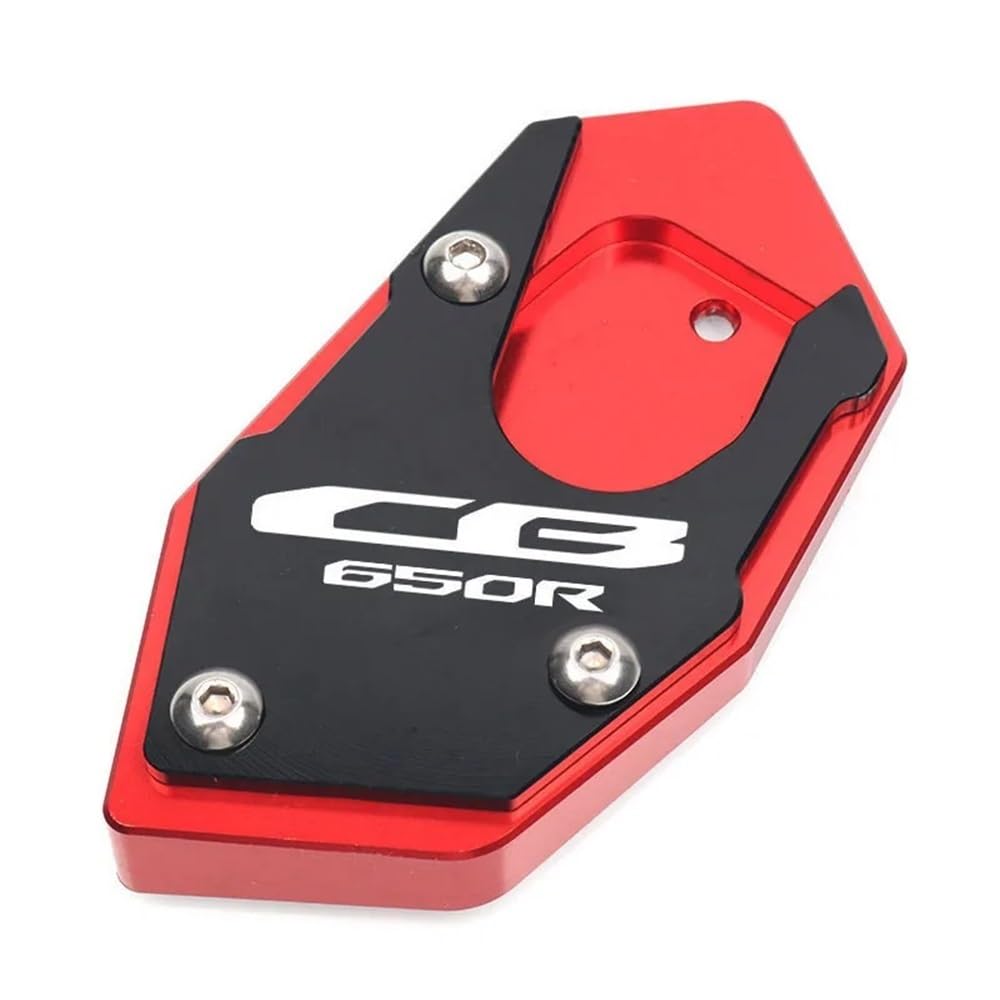 Ständerverlängerungspolster Für CBR650R CB650R CBR650F CB650F Motorrad CNC Kickstand Fuß Seitenständer Verlängerung Pad Stützplatte Vergrößern Ständer(CB650R-Red) von TTADINUDD