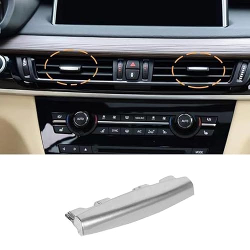 TTCR-II 1PCS AC Clip Lüftungsgitter Kompatibel mit Auto AC Entlüftungsclip Chrome-Plated Trim BMW X5 F15 2014-2018, X6 F16 2015-2018 Lüftungsgitter Clip Vorne,Klimaanlage Luftgitter Clips(Vorne) von TTCR-II