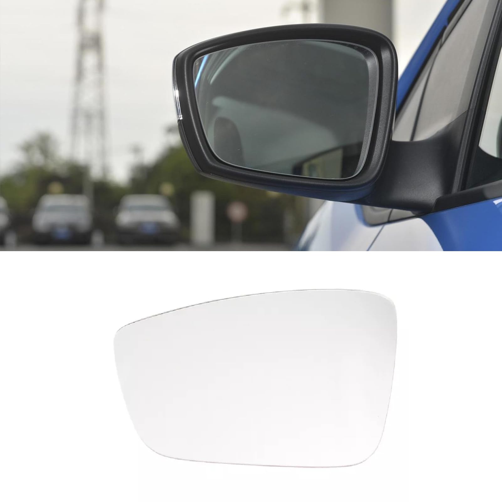 TTCR-II Ersatzspiegel Kompatibel mit VW UP Rückspiegel Spiegelglas 2011-2016 Spiegelglas Außenspiegel Glas Kompatibel mit Seat Mii(KF1) Toledo IV/Skoda Citigo Rapid Rückspiegel Glas Beheizt (Links) von TTCR-II