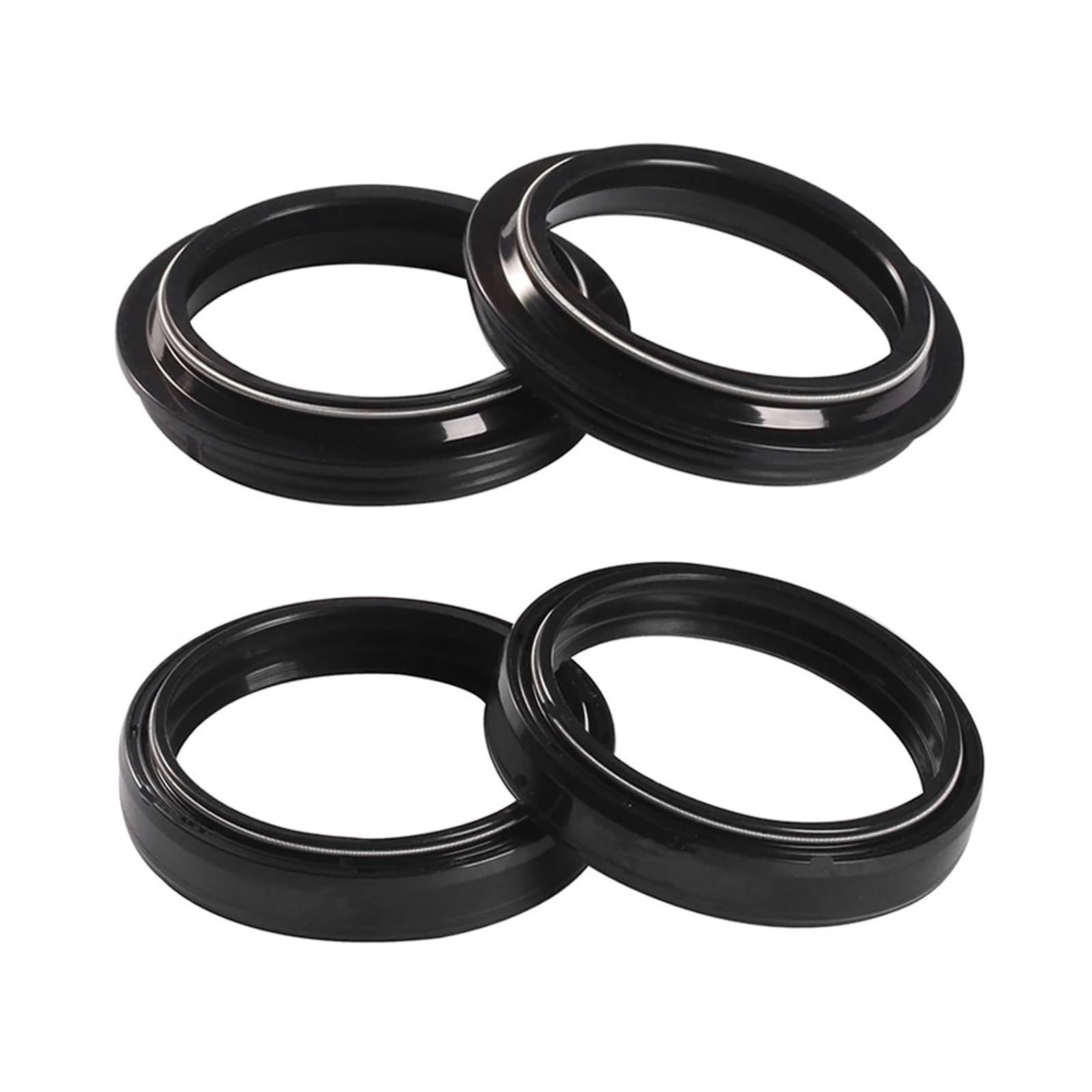 Motorrad Gabel Stoßdämpfer Dämpfer Öl Dichtung & Staub Abdeckung for KX 450 KX450 2013 2014(2pcs oil 2pcs dust) von TTENWVNZ