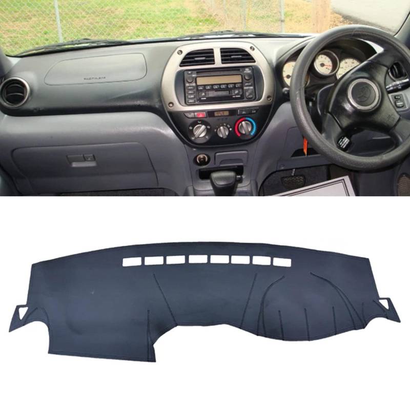 TTOILS Leder Dashmat Dashboard Cover Pad Dash Mat Teppich, für Toyota Rav4 XA20 2000 2001 2002 2003 2004 2005 Autozubehör von TTOILS