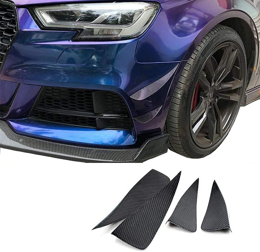Auto Frontlippe Frontspoiler für Audi A3 S-Line S3 Sedan 2017 2018 2019,Front Stoßstange Splitter Canard Diffusor Body Kit von TTTao