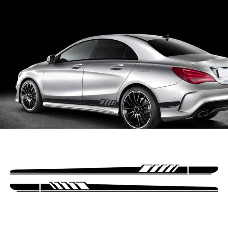 Karosserie Aufkleber Aufkleber,für Mercedes Benz CLA Class CLA45 CLA250 CLA200 CLA180 AMG W117 C117,Autotür Seitenschweller Sticker Außen Zubehör,A-Black von TTTao