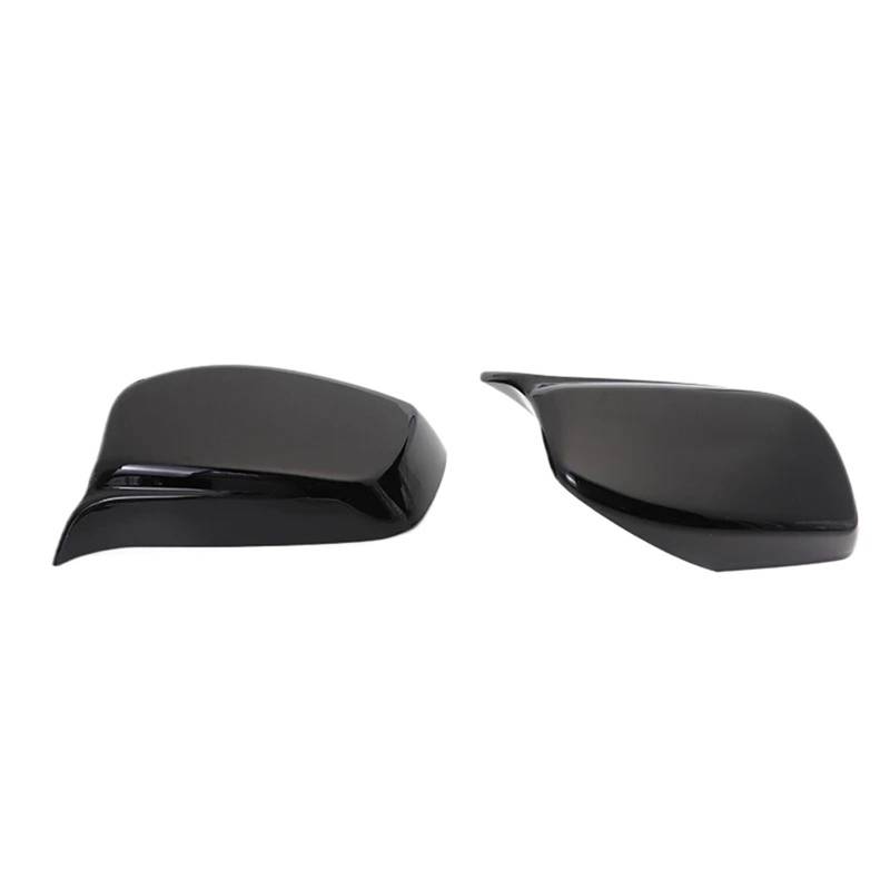 Auto Spiegelkappen,Auto Rückspiegel Kappe 2 teile Schwarz Rück Seite Spiegel Abdeckung Kappen Fit Verwenden for BMW 5 Series E60 E61 E63 E64 2004-2008(Black) von TUANZUN