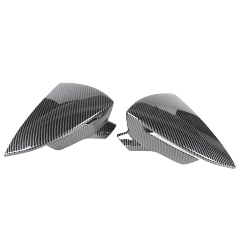 Auto Spiegelkappen,Auto Rückspiegel Kappe Schwarz Fit Verwenden for Seat Leon 5F MK3 ST Auto Seite Rückspiegel Abdeckung Zubehör(Carbon pattern) von TUANZUN