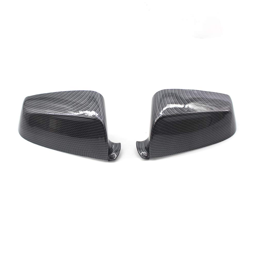 Auto Spiegelkappen,Rückspiegelkappen Kohlefaser Helle Schwarze Seite Rückspiegeldeckel Fit Verwendung For BMW 5 6 7 Serie E60 F10 F07 E63 525I 530I 740LI 75 0I 760LI 730LI.(1) von TUANZUN