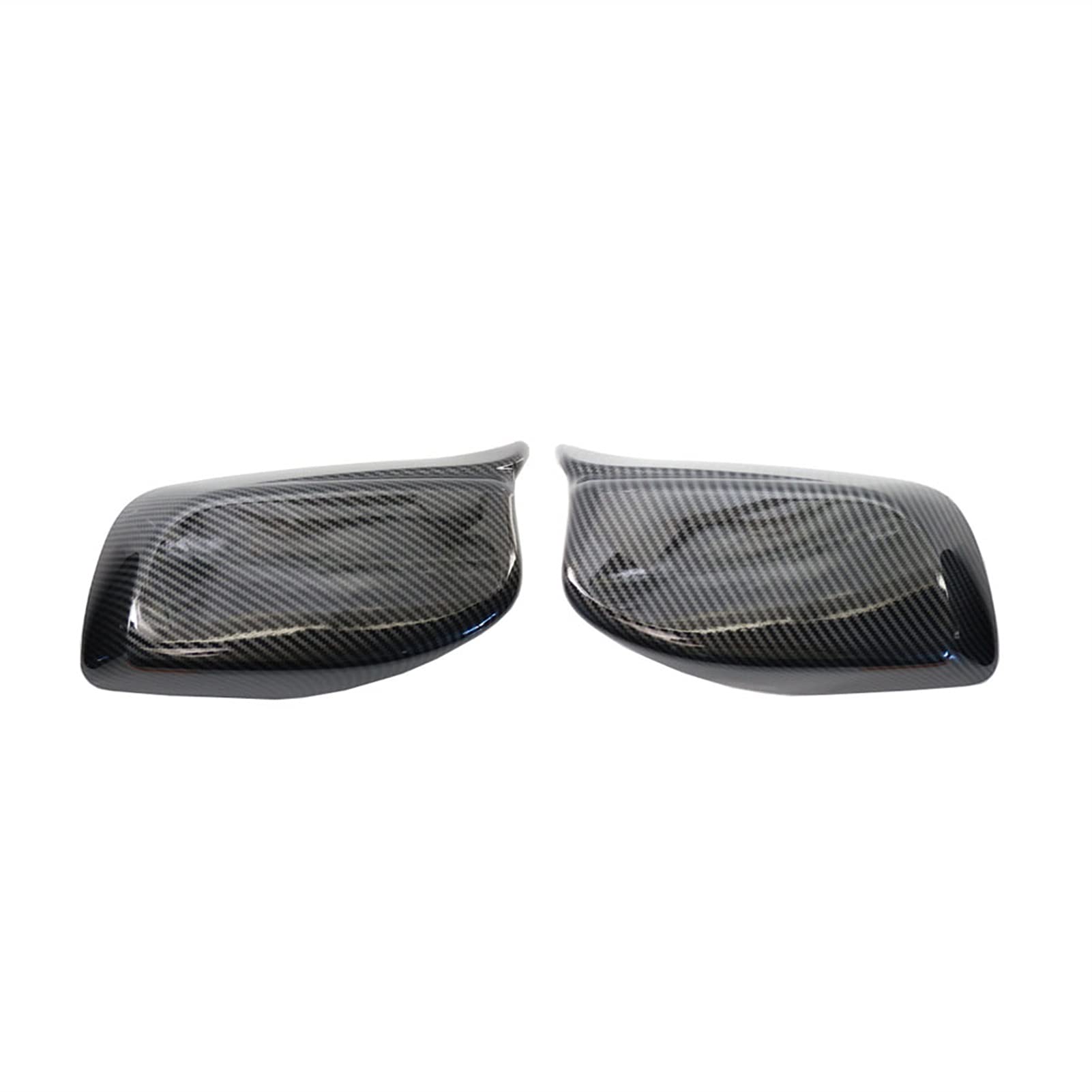 Auto Spiegelkappen,Rückspiegelkappen Rückspiegeldeckel-Kappe Kohlefaser/schwarze fit gebrauch für BMW 5. Serie E60 E61 E63 E64 2004-2008 52 0I 525i 528i 528xi 530i(Carbon fiber-horns) von TUANZUN