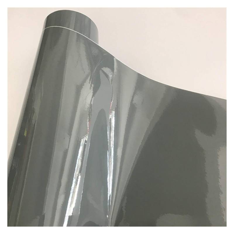 Autofolie,Car Wrapping Folie 10/20/30/40/50 * 152cm Schwarz Glanzvinylfilm Glanz Glänzend Auto-Verpackungs-Folien-Aufkleber mit Luft-Blase Kostenloses Motorrad Car Wrapping(Cement Grey,50cm x 300cm) von TUANZUN