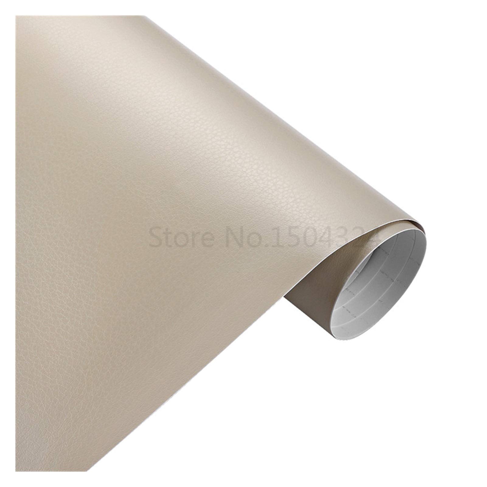 Autofolie,Car Wrapping Folie 30x100cm Leder Muster PVC Adhesive Vinyl Film Aufkleber wasserdichte Dekoration Farbe ändern Abziehbild-Vinyl-Verpackung for Auto-Motorrad(Beige,50x600cm) von TUANZUN