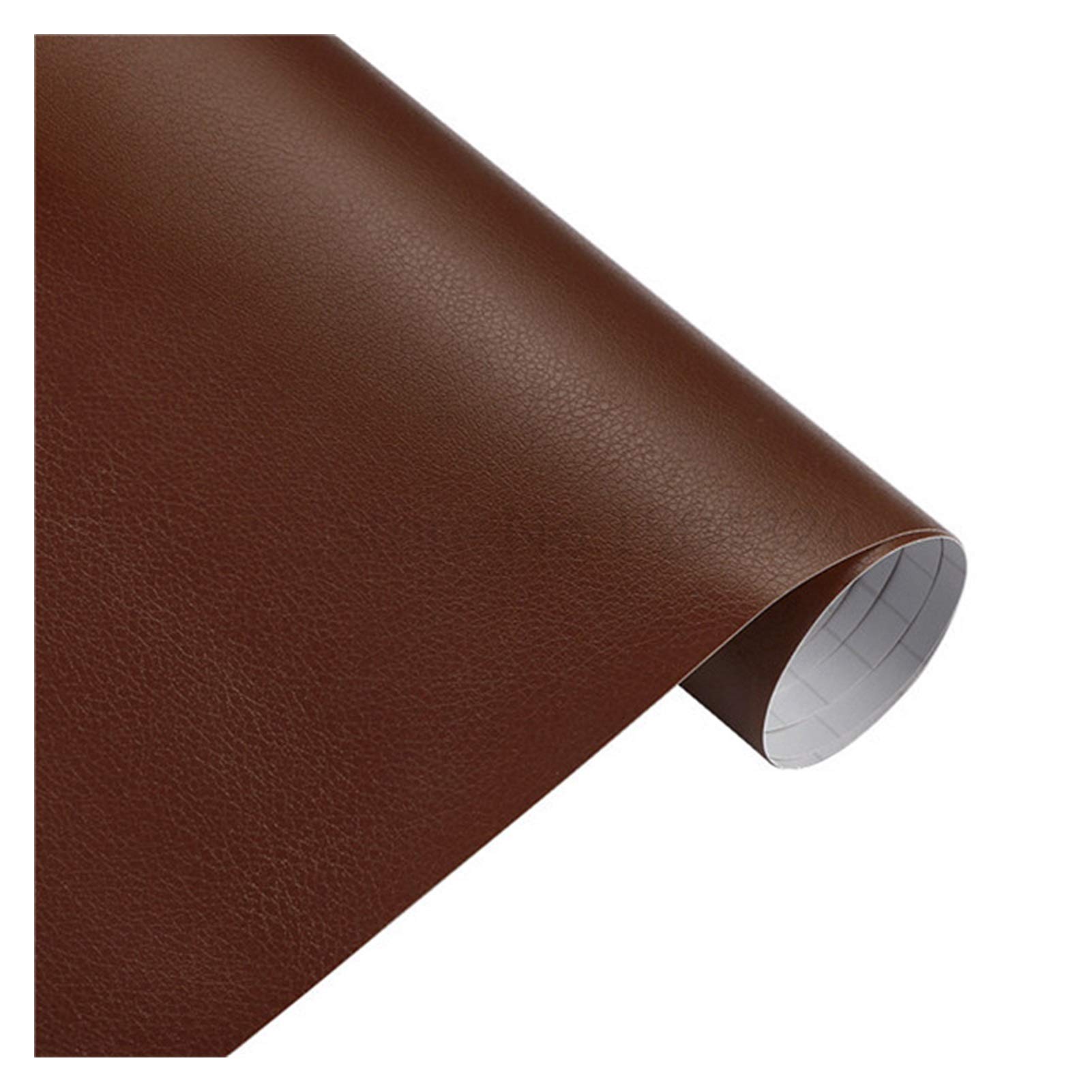 Autofolie,Car Wrapping Folie 30x100cm Leder Muster PVC Adhesive Vinyl Film Aufkleber wasserdichte Dekoration Farbe ändern Abziehbild-Vinyl-Verpackung for Auto-Motorrad(Brown,50x600cm) von TUANZUN