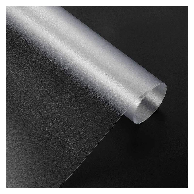 Autofolie,Car Wrapping Folie 30x100cm Leder Muster PVC Adhesive Vinyl Film Aufkleber wasserdichte Dekoration Farbe ändern Abziehbild-Vinyl-Verpackung for Auto-Motorrad(Transparent,50x600cm) von TUANZUN