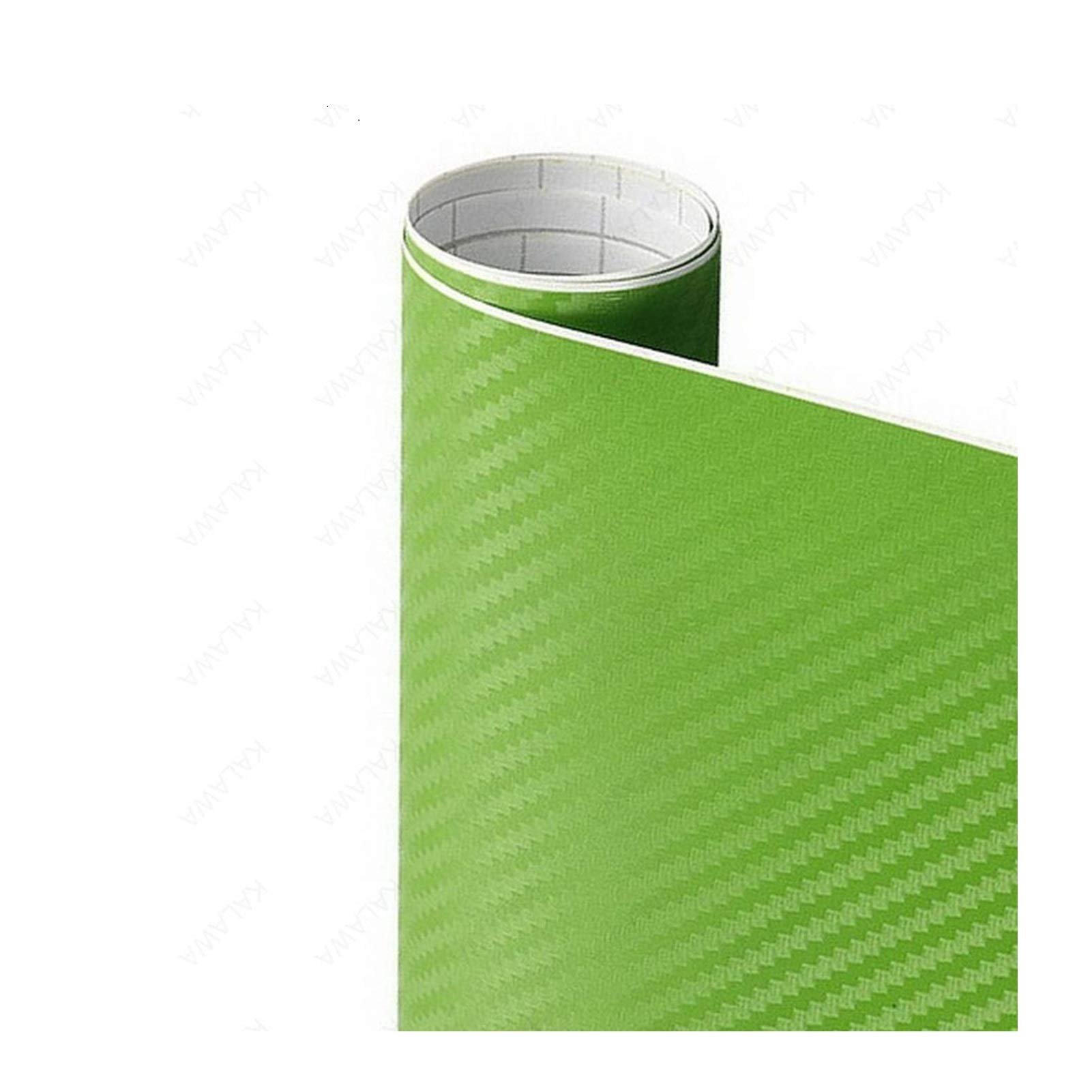 Autofolie,Car Wrapping Folie 3D-Carbon-Faser-Vinyl Multiple Größe Auto-Verpackungs-Blatt-Rolle Film-Auto-Aufkleber Motorrad-Auto-Styling Schwarz Weiss Silber Abziehbilder(Green,50cmx12M) von TUANZUN