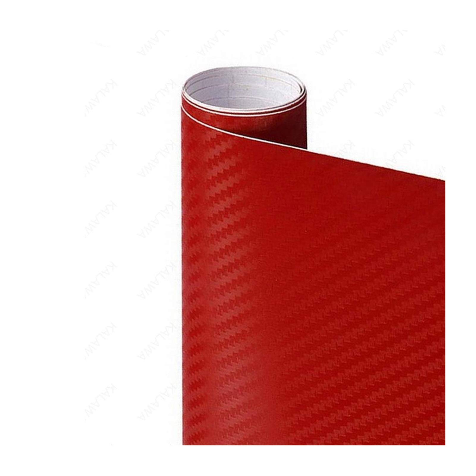 Autofolie,Car Wrapping Folie 3D-Carbon-Faser-Vinyl Multiple Größe Auto-Verpackungs-Blatt-Rolle Film-Auto-Aufkleber Motorrad-Auto-Styling Schwarz Weiss Silber Abziehbilder(Red,50cmx12M) von TUANZUN