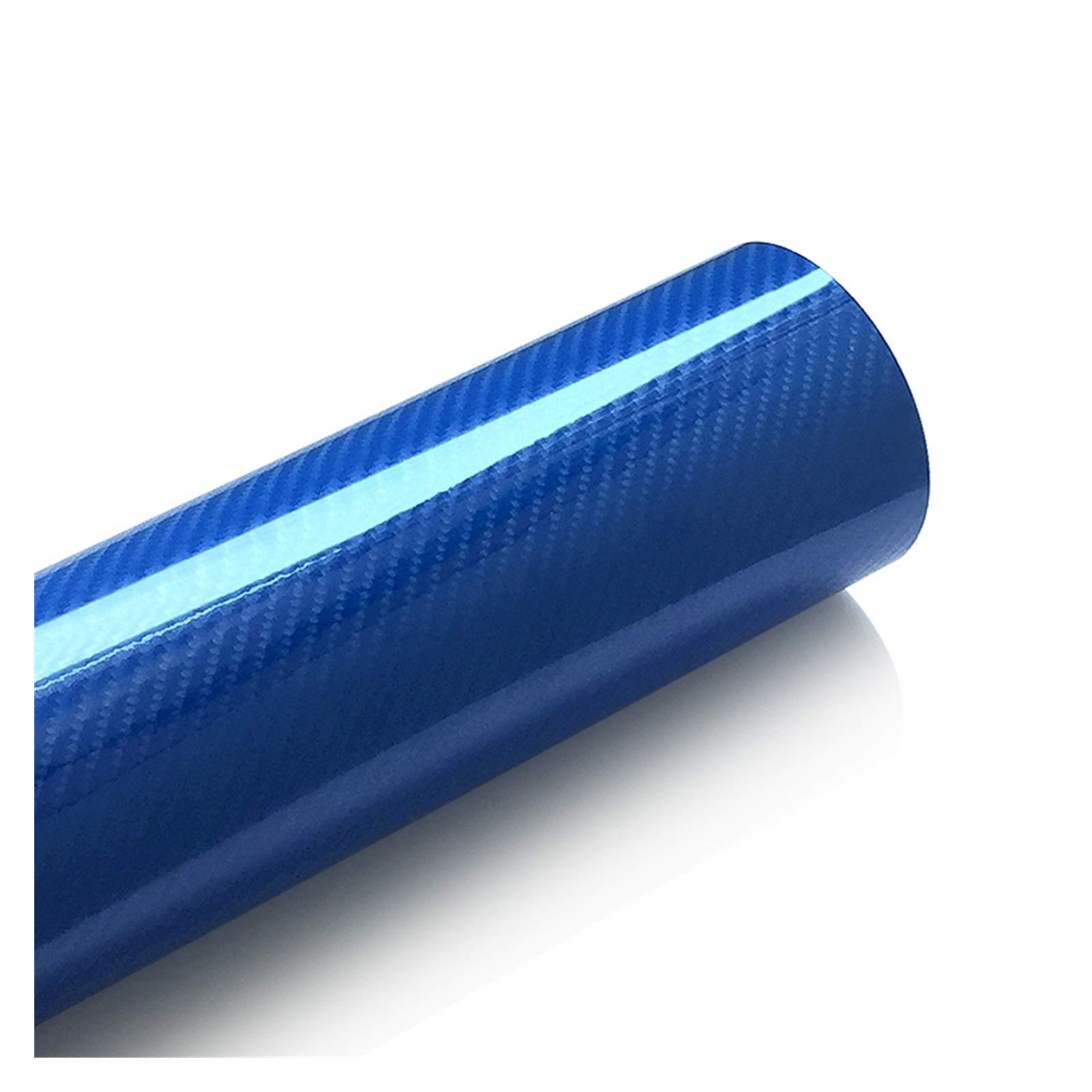 Autofolie,Car Wrapping Folie Car Styling 200mmX1520mm 5D-Carbon-Faser-Vinylfilm-Hochglanz Warp-Motorrad-Auto-Aufkleber Zubehör Unterwasser Autos(Blue) von TUANZUN