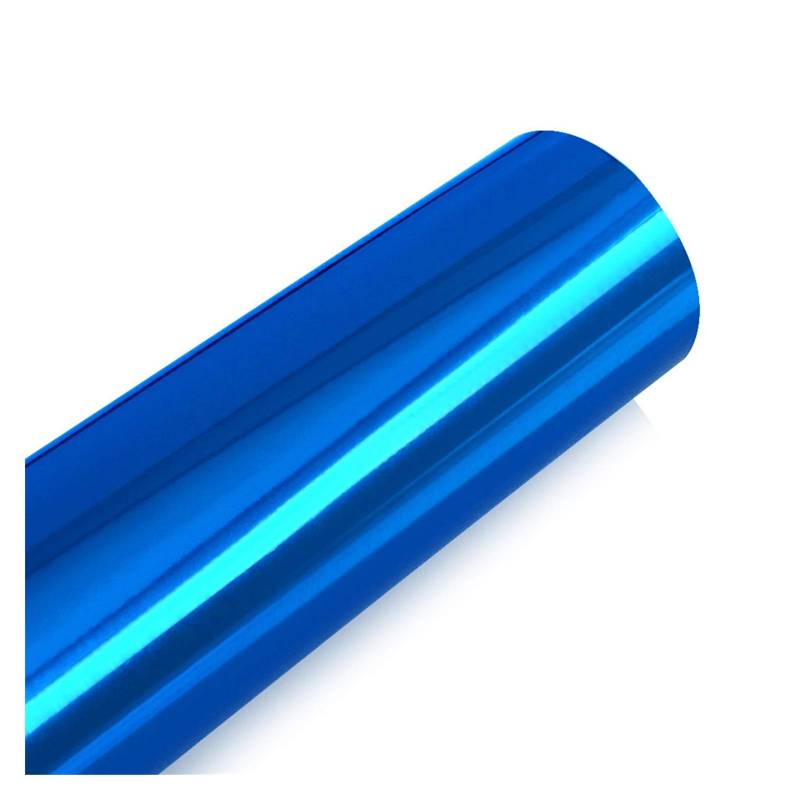 Autofolie,Car Wrapping Folie Spiegel Vinyl Verpackung Film-Auto-Aufkleber-Abziehbild-DIY Auto-Fahrrad-Auto-Körper-Abdeckungs-Film-Autobedarf Verpackungen(Middle Blue,50x600cm) von TUANZUN