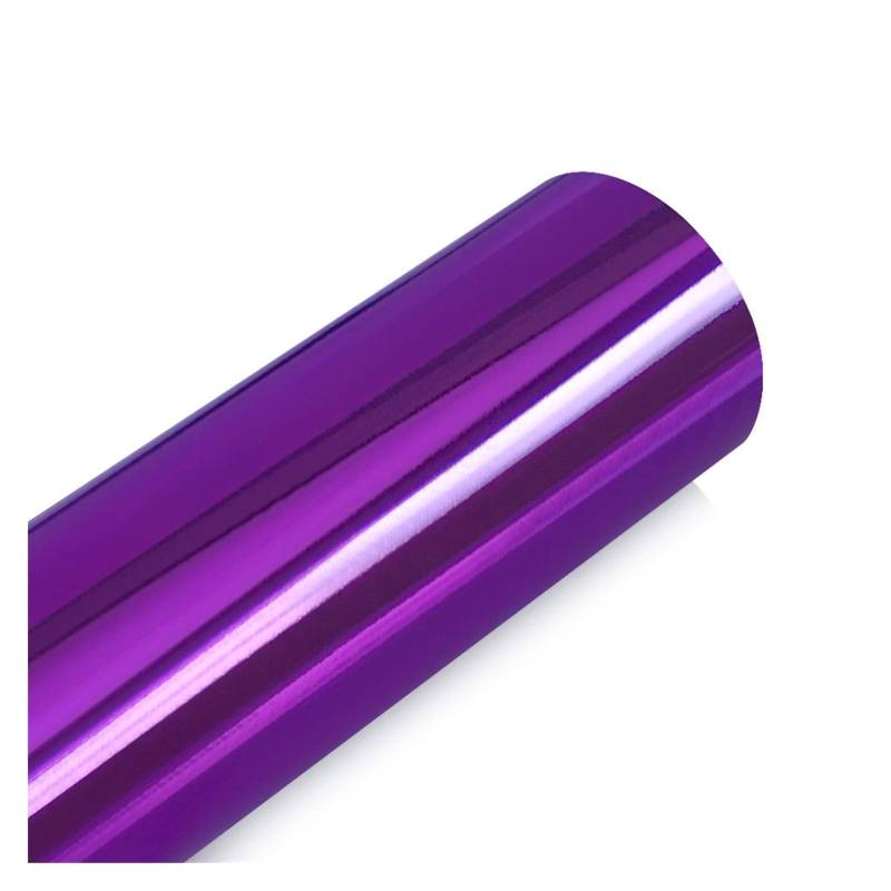 Autofolie,Car Wrapping Folie Spiegel Vinyl Verpackung Film-Auto-Aufkleber-Abziehbild-DIY Auto-Fahrrad-Auto-Körper-Abdeckungs-Film-Autobedarf Verpackungen(Purple,50x600cm) von TUANZUN