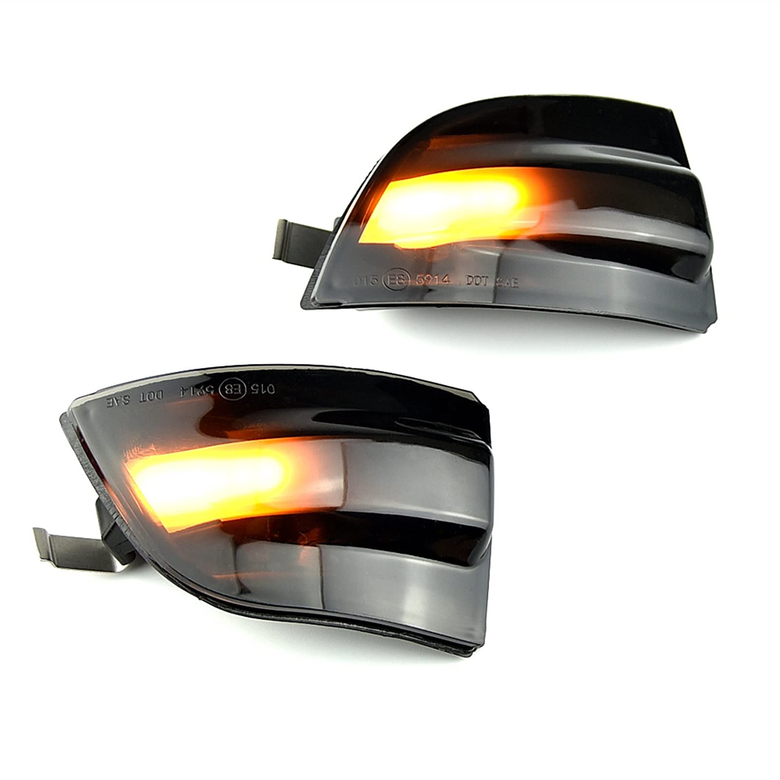 Spiegelblinker Dynamische,Dynamische Blinker 2 Stücke Hot Drehen Signal Licht Dynamisch Seitenflügelspiegel Sequential Indikator Blinker Lampe Passend Für Ford Focus MK2 2004-2008 C-MAX von TUANZUN