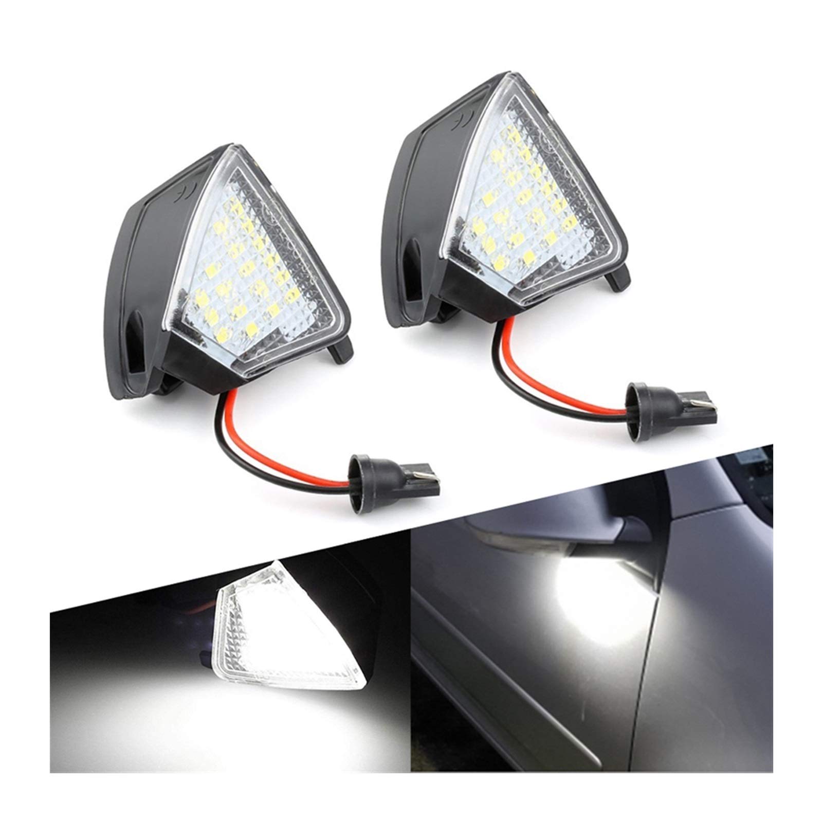 TUANZUN Spiegelblinker Dynamische,Dynamische Blinker Für VW Golf 5 GTI V MK5 Passat B5.5 B6 Superb Eios Seite Rückspiegel Boden Boden Lampe Pfütze Welcome Light von TUANZUN