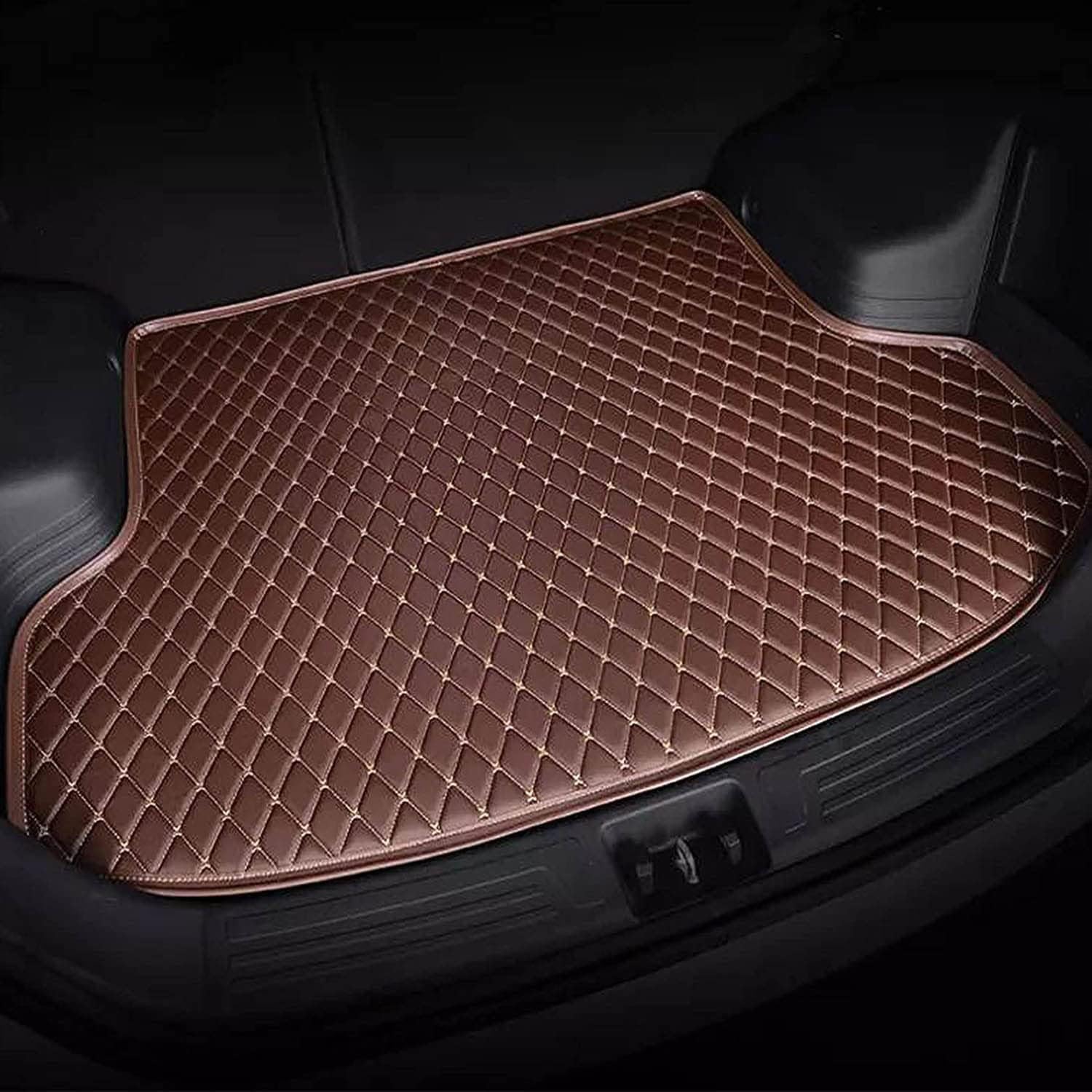 Car Kofferraummatte, für Audi A1 2010-2018,Leder Kofferraummatten Cargo Abdeckung Teppich Liner Schwanz Boot Gepäck Pad Schutzmatte ZubehöR von TUCJUN