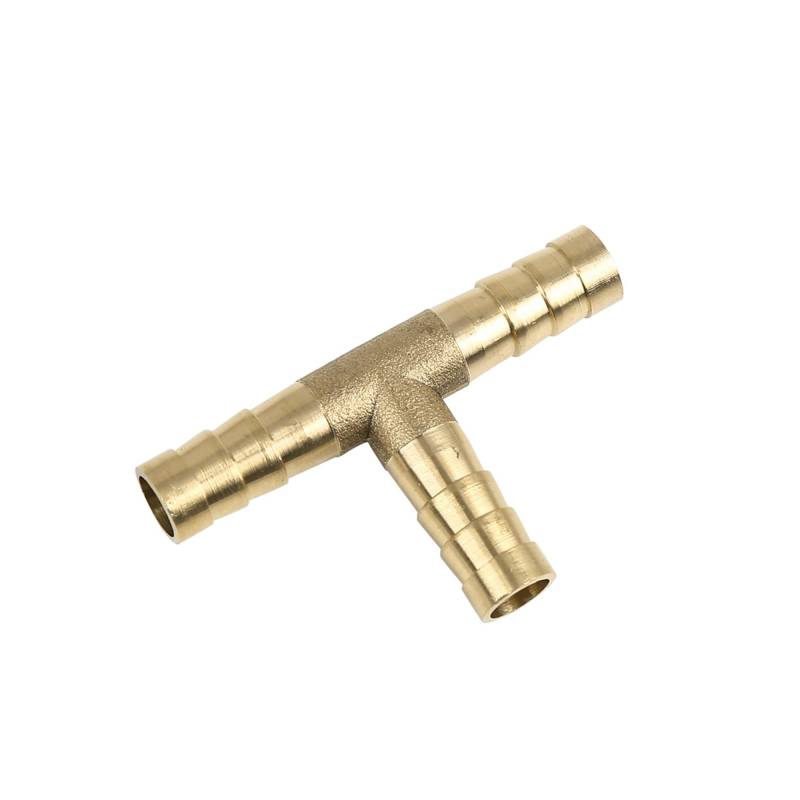 TUCKBOLD 8 mm Schlauchstutzen aus Messing, 3-Wege-Adapter für Luft, Wasser, Öl, Rohr, Autoteile von TUCKBOLD