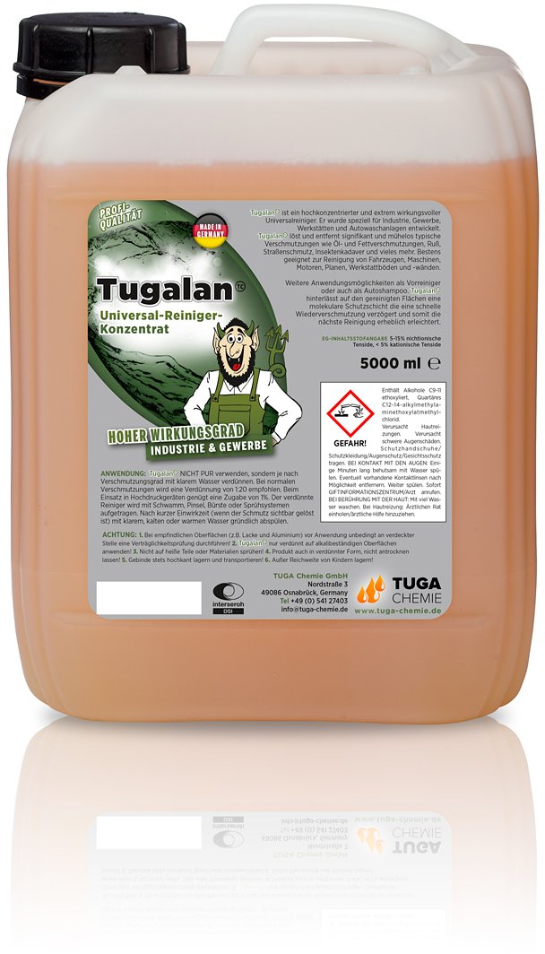 TUGA Chemie TU-5-D TUGALAN Universalreiniger, 5 Kg Kanne von TUGA Chemie