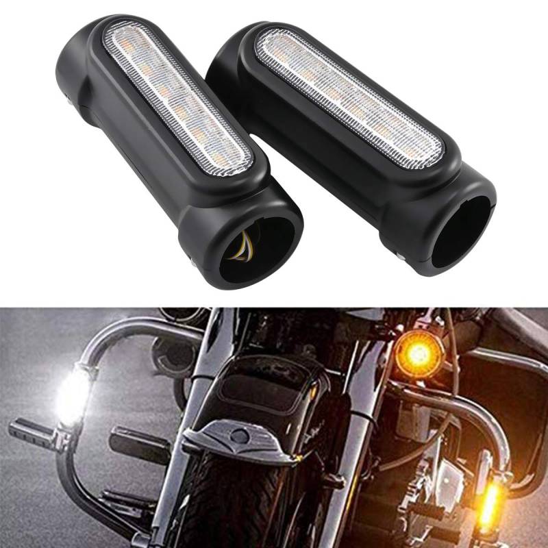 TUINCYN Black Motorrad Highway Switchback Driving Light für Sturzbügel Harley Davidson Touring Bikes von TUINCYN