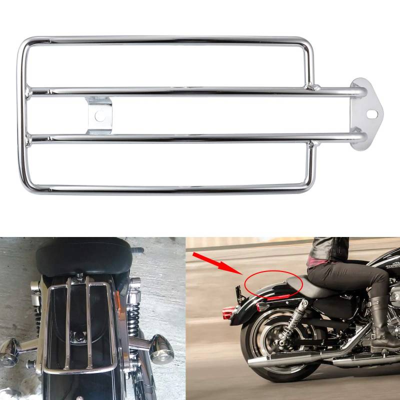 TUINCYN Motorradgepäckträger-Ablage für Hecksitz, silberfarben, passend für Harley Davidson XL Sportster 1985-2003 (Pack of 1) von TUINCYN