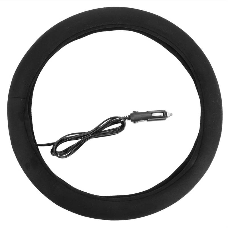 Lenkradbezug, Steering Wheel Cover Autolenkradabdeckung Halten Sie warmes Winterlenkrad Schutzabdeckung rutschfeste elastische heizung 37-38cm autoschutz von TUOYDJA