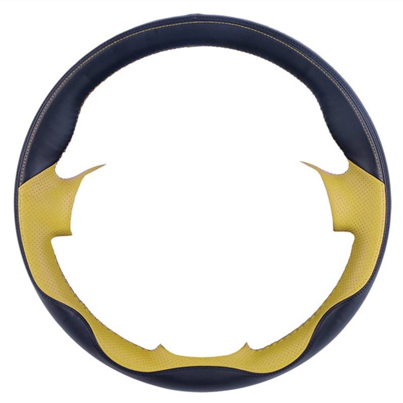 Lenkradbezug, Steering Wheel Cover Individuell Anpassen Autolenkradabdeckung Passend für Peugeot 206 1998-2005 206 SW 2003-2005 206 Leder Flecht Für Das Lenkrad(B 03 Yellow) von TUOYDJA