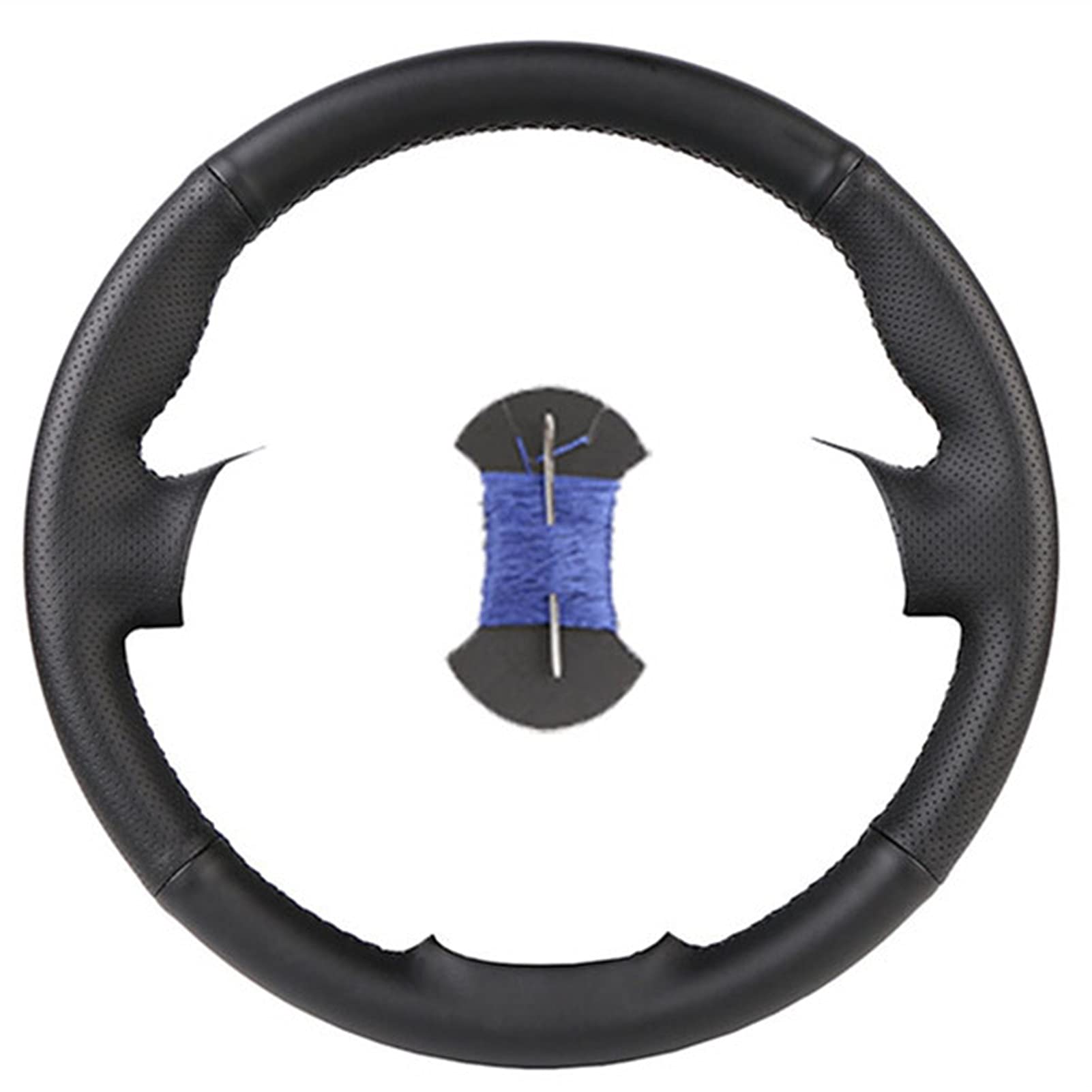 Lenkradbezug, Steering Wheel Cover Individuell Anpassen Autolenkradabdeckung Passend für Peugeot 206 1998-2005 206 SW 2003-2005 206 Leder Flecht Für Das Lenkrad(D 04 Blue) von TUOYDJA