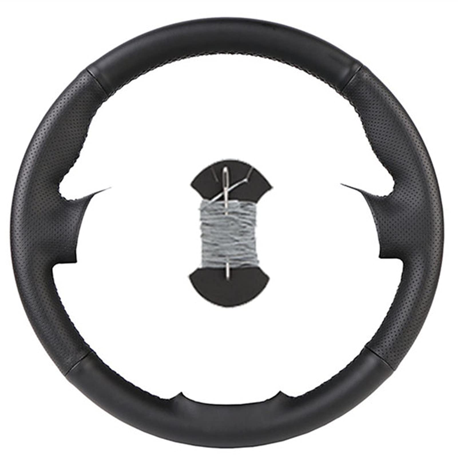 Lenkradbezug, Steering Wheel Cover Individuell Anpassen Autolenkradabdeckung Passend für Peugeot 206 1998-2005 206 SW 2003-2005 206 Leder Flecht Für Das Lenkrad(D 04 Gray) von TUOYDJA