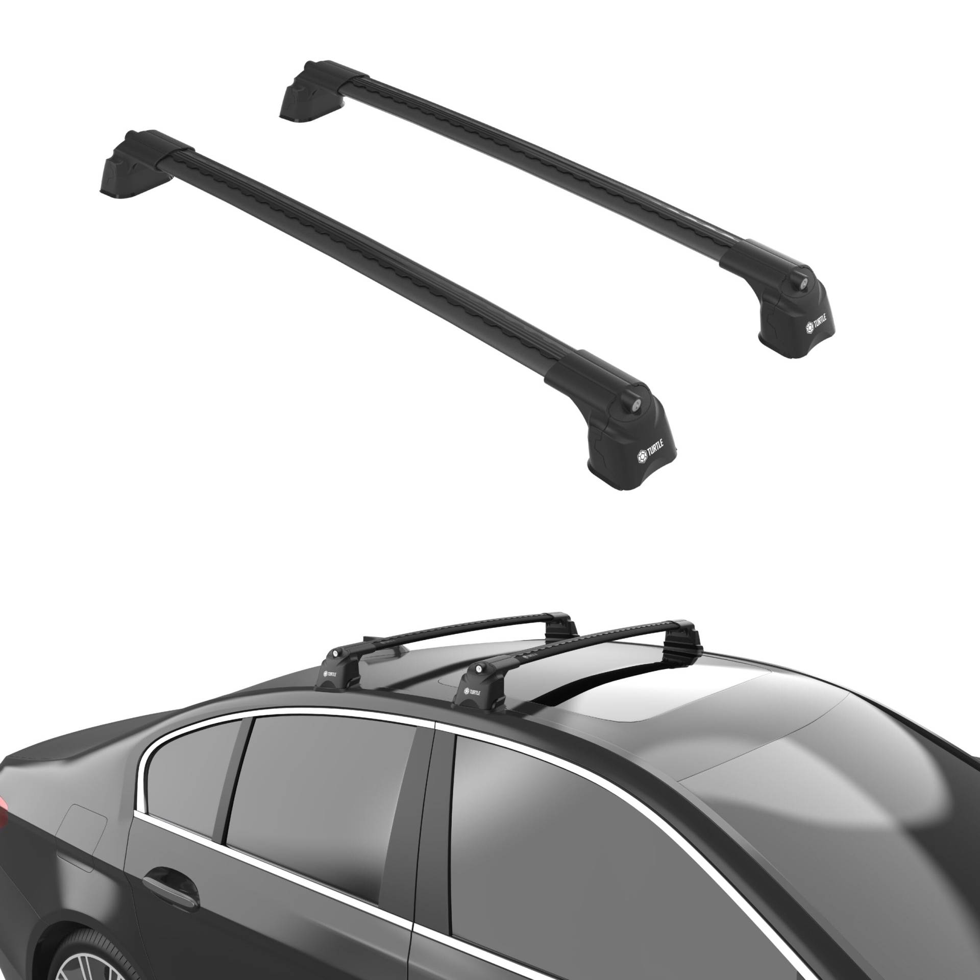 TURTLE Für Ford Kuga (C520) 2013-2019 Air3 Dachträger | SCHWARZ von TURTLE