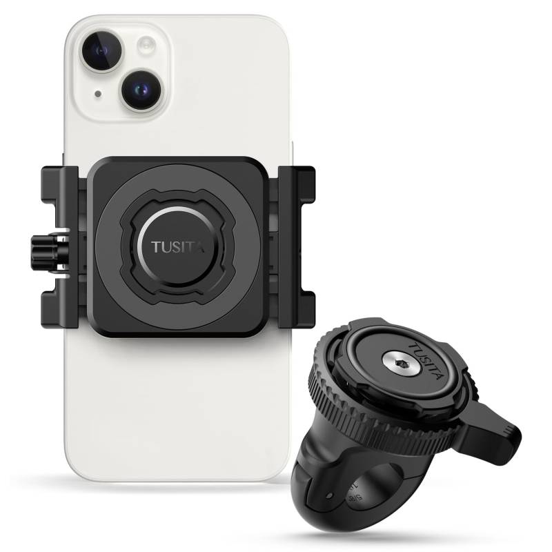 TUSITA Scooter Motorrad Spiegel Handy Halterung Kit - Twist Lock Telefonhalterung und Universal Klemmadapter von TUSITA