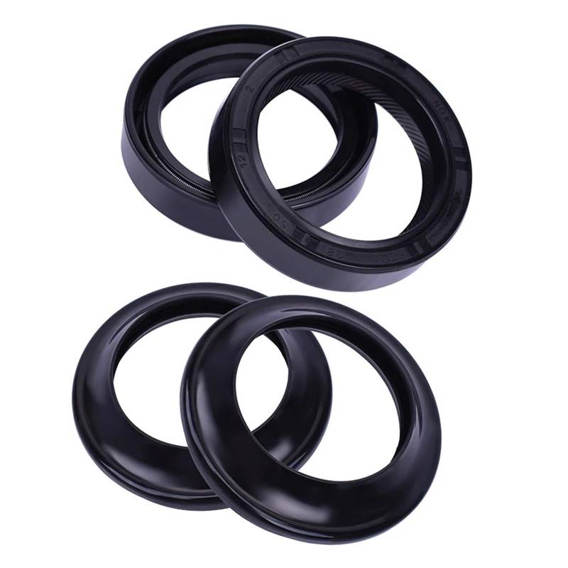 38x50x12 38 * 50 * 12 Motorrad Gabel Suspension Stoßdämpfer Dämpfer Öl Dichtung 38x50 Staub Abdeckung Dichtungen Lip 38 50 12(2xOil seal 2xcover) von TVQJGTYL