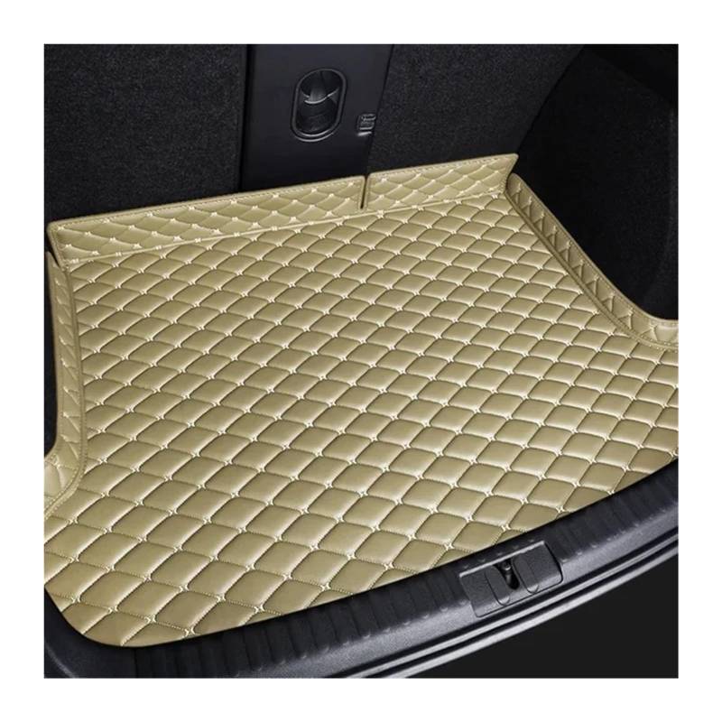 Auto Kofferraummatte Für 5 Series G30 F10 F11 E60 F07 GT Hinten Trunk Cargo Protector Pad Teppich Liner Schwanz Boot Tablett Auto Zubehör Kofferraum Matte Kofferraummatte(Beige) von TWMEU