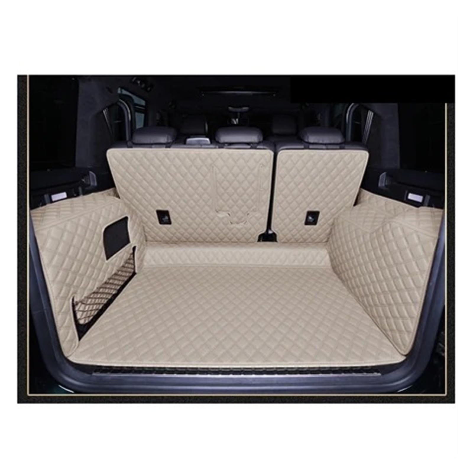 Auto Kofferraummatte Für Benz G 63 Für AMG W464 2022 Spezielle Auto Stamm Matten Langlebige Boot Teppiche Cargo-Liner Matte Kofferraummatte(A-Beige) von TWMEU