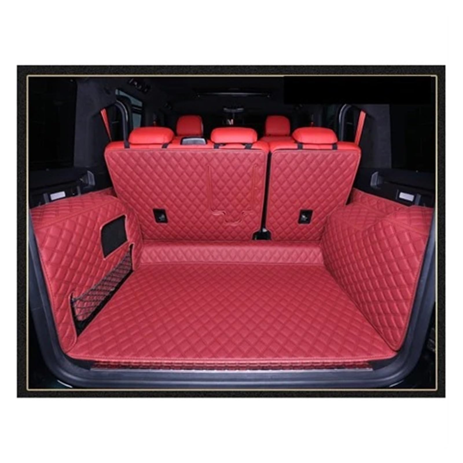 Auto Kofferraummatte Für Benz G 63 Für AMG W464 2022 Spezielle Auto Stamm Matten Langlebige Boot Teppiche Cargo-Liner Matte Kofferraummatte(A-Wine red) von TWMEU