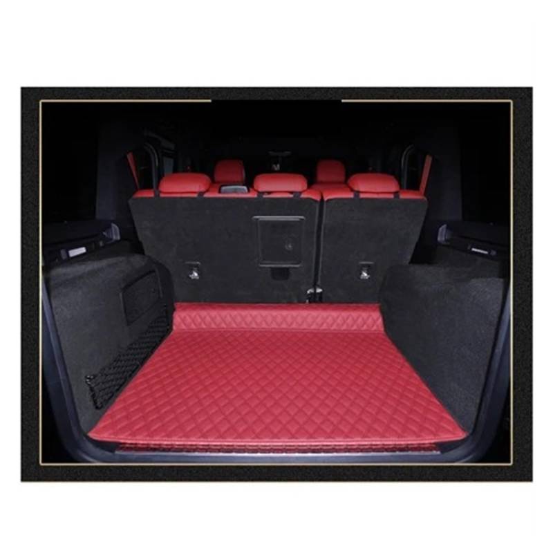 Auto Kofferraummatte Für Benz G 63 Für AMG W464 2022 Spezielle Auto Stamm Matten Langlebige Boot Teppiche Cargo-Liner Matte Kofferraummatte(B-Wine red) von TWMEU