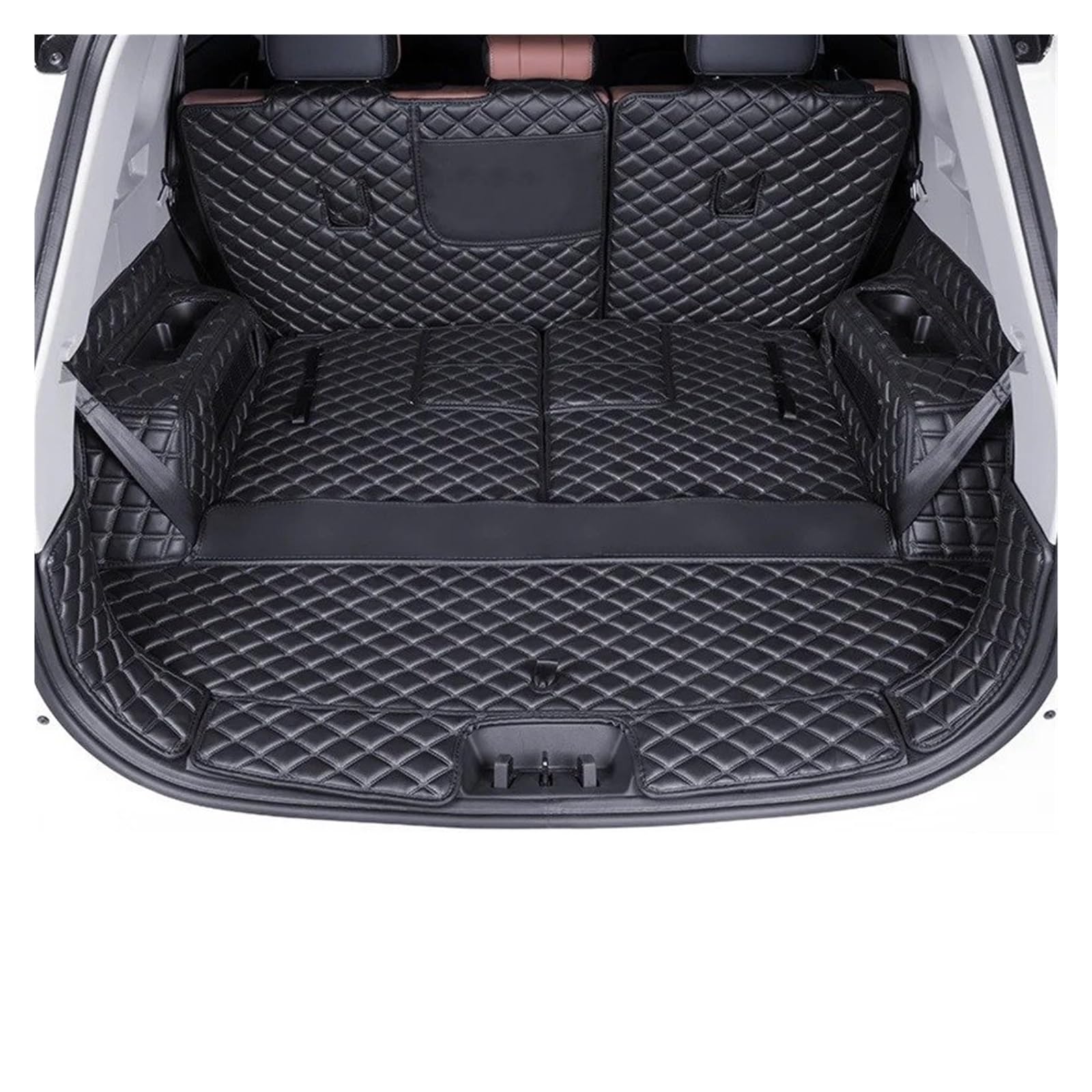 Auto Kofferraummatte Für Chery Für Tiggo 8 Für Pro Für MAX 2022 2023 Boot Cargo Liner Fach Slip Abdeckung Pad Innen Dekorative Autos Zubehör Kofferraum Matte Kofferraummatte(Seven seats-8pcs1) von TWMEU