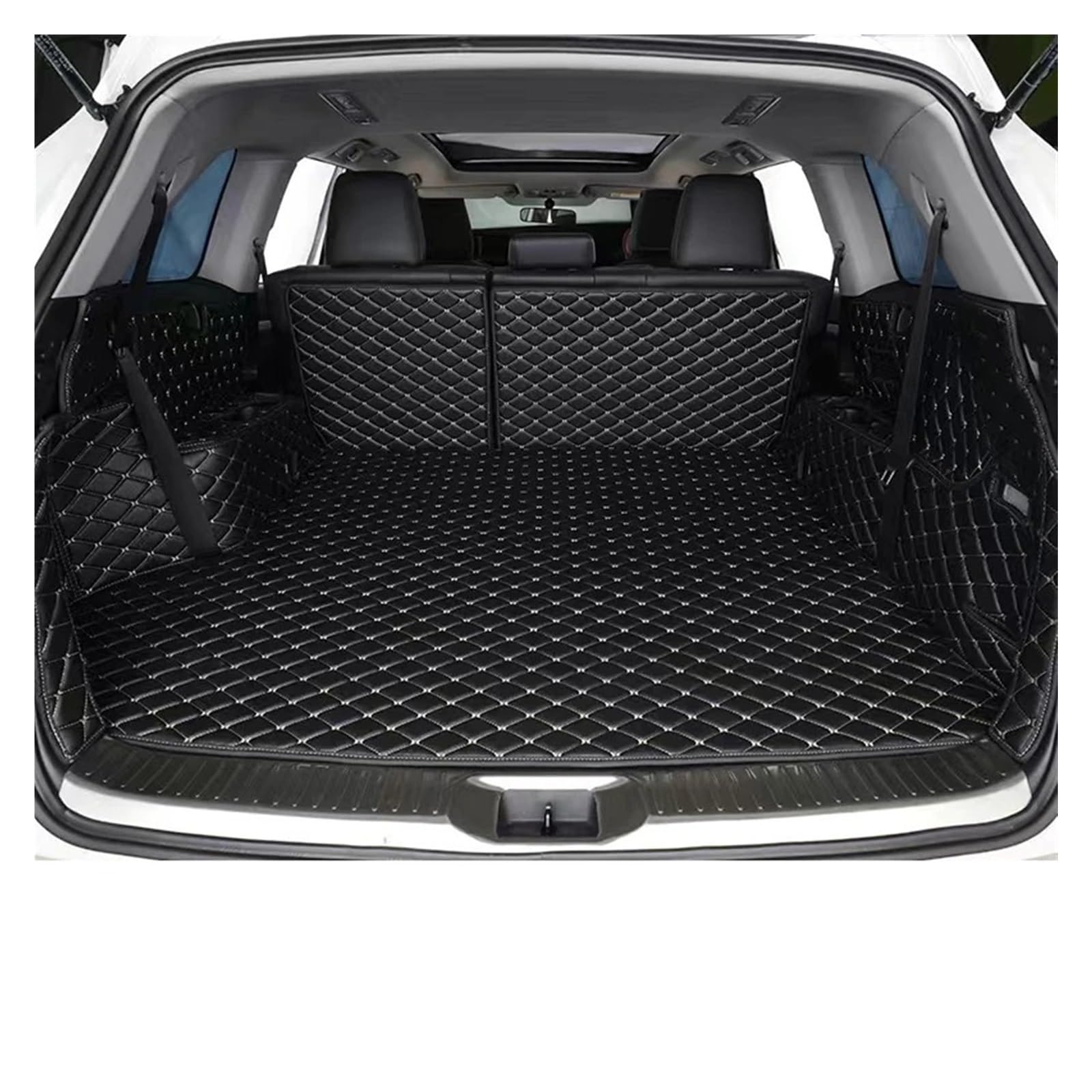 Auto Kofferraummatte Für Dodge Für Journey 2009-2015 Auto-Kofferraum-Zubehör, wasserdichte Innenausstattung Aus Leder, Styling-Schutzpolster, Individuelle Kofferraummatten Kofferraummatte(Color 12) von TWMEU