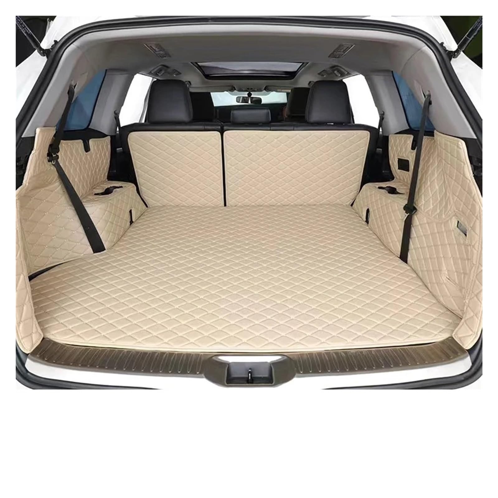 Auto Kofferraummatte Für Dodge Für Journey 2009-2015 Auto-Kofferraum-Zubehör, wasserdichte Innenausstattung Aus Leder, Styling-Schutzpolster, Individuelle Kofferraummatten Kofferraummatte(Color 18) von TWMEU