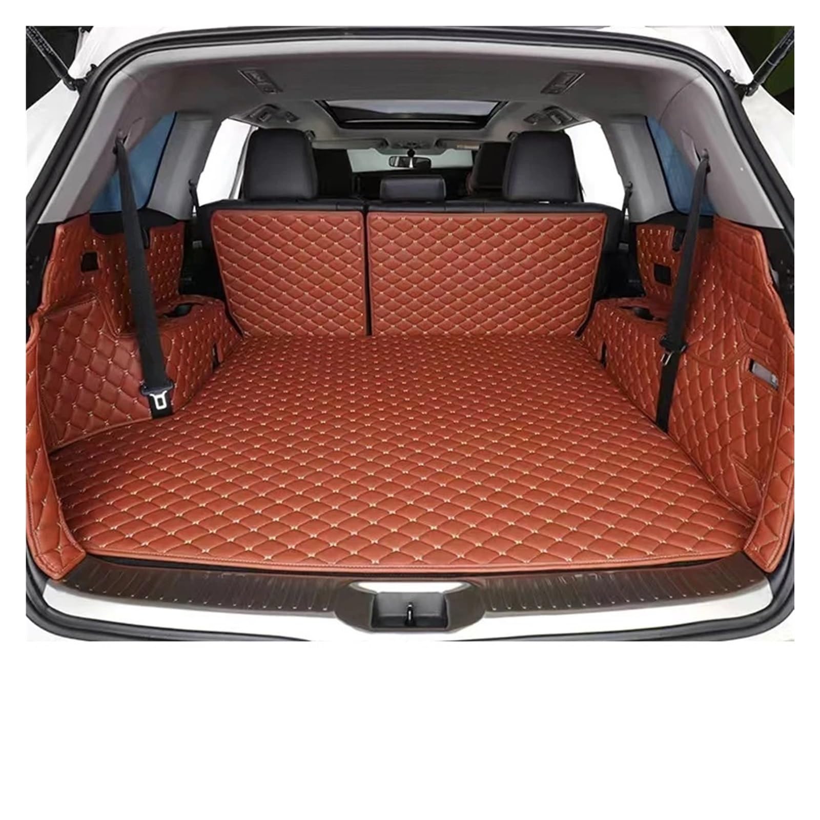 Auto Kofferraummatte Für Dodge Für Journey 2009-2015 Auto-Kofferraum-Zubehör, wasserdichte Innenausstattung Aus Leder, Styling-Schutzpolster, Individuelle Kofferraummatten Kofferraummatte(Color 16) von TWMEU