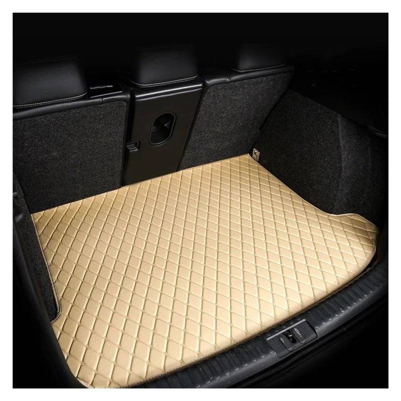 Auto Kofferraummatte Für Fit Für Jazz GK3 4 5 6 7 2014 2015 2016 2017 2018 2019 2020 Stamm Matte Auto Zubehör Auto Stamm Lagerung Matten Kofferraummatte(Beige Sigle) von TWMEU