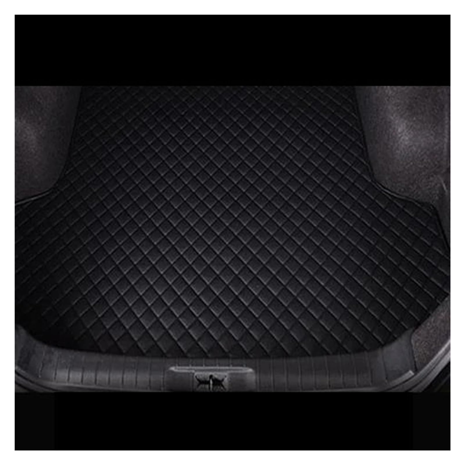 Auto Kofferraummatte Für Hyundai Für IONIQ 5 Für Ioniq5 2024 Zubehör Cargo-Liner Leder wasserdichte Pad Einfach Sauber Kofferraum Matte Kofferraummatte(A-Main Pad Black) von TWMEU