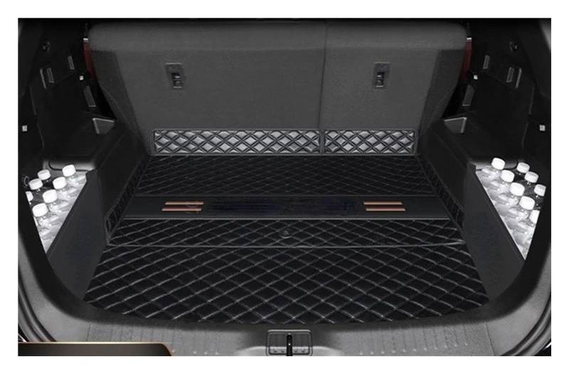 Auto Kofferraummatte Für Jetour X70 Für Plus 2023 Leder Langlebige Cargo-Liner Boot Teppiche Hinten Innen Dekoration Stamm Matte Zubehör Kofferraummatte(Main Pad Black) von TWMEU