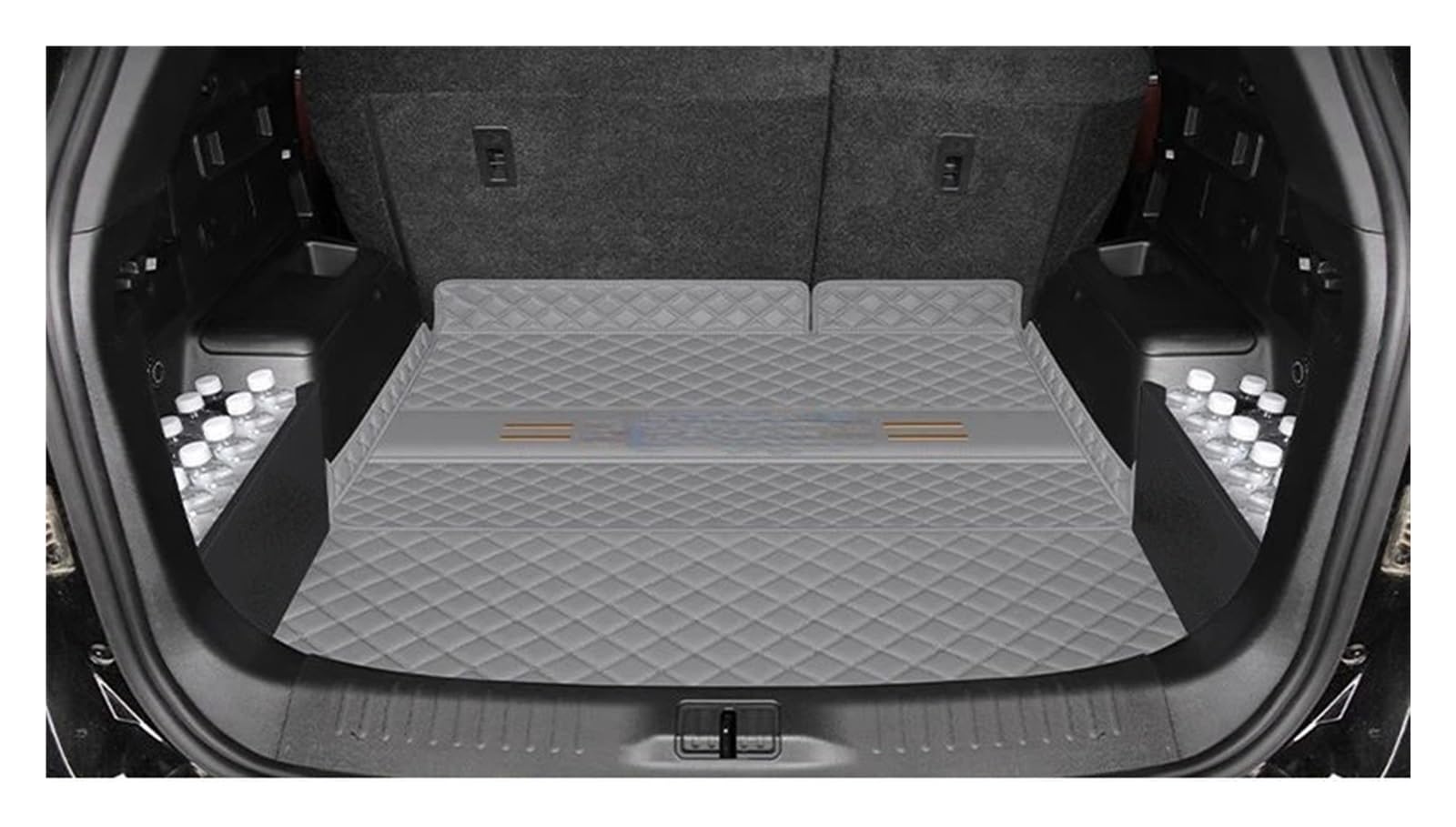 Auto Kofferraummatte Für Jetour X70 Für Plus 2023 Leder Langlebige Cargo-Liner Boot Teppiche Hinten Innen Dekoration Stamm Matte Zubehör Kofferraummatte(Main Pad Gray) von TWMEU