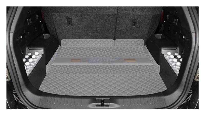 Auto Kofferraummatte Für Jetour X70 Für Plus 2023 Leder Langlebige Cargo-Liner Boot Teppiche Hinten Innen Dekoration Stamm Matte Zubehör Kofferraummatte(Main Pad Gray) von TWMEU